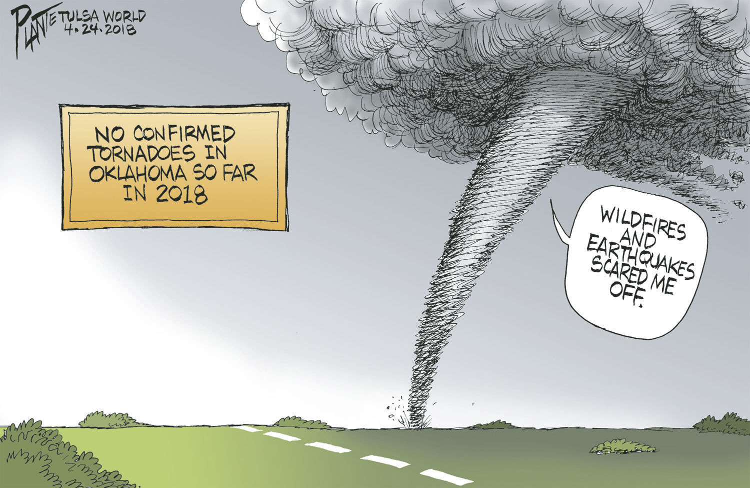 Bruce Plante Cartoon: Oklahoma tornado season